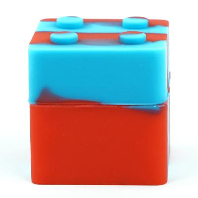 China Silicone Square Container Mini Freshness Preservation Container 9ml Unbreakable Storage Box Jars for sale