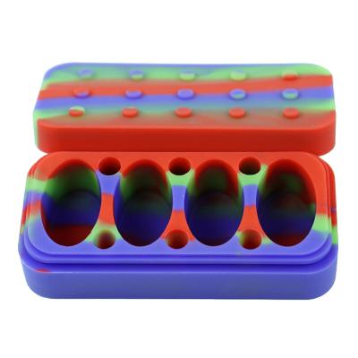 China Silicone Factory Directly Sell 75ml Rectangle Container With 4 Separates Mix Colors Large Capacity Memory Silicone Container for sale