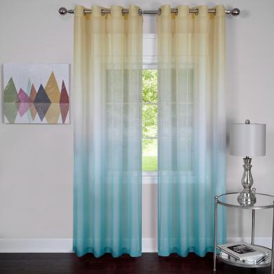 China European and American style high quality shade printing in sheer curtains in various colors for living room decoration for sale