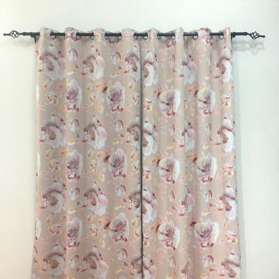 China Blackout Customized Design Printed 100% Polyester Blackout Fabric For Window Curtains for sale