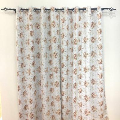 China Blackout printed dimout curtain fabric 100% polyester blackout printing fabric for home decor for sale