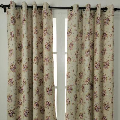 China High Quality Home Blackout Textiles Polyester Custom Design Floral Printed Blackout Curtain Fabrics for sale