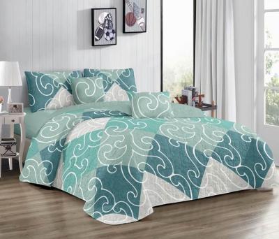 China New Viable Printed Patchwork 3pc Bedspread Bedspread Quilt Set New for sale