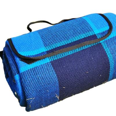 China Anti-Static Waterproof Fleece Roll Up Washable Portable Camping Mat Picnic Beach Blanket for sale