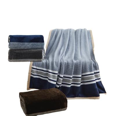 China Antistatic Custom Luxury Knit 100% Polyester Flannel Fleece Bed Throw Blanket for sale