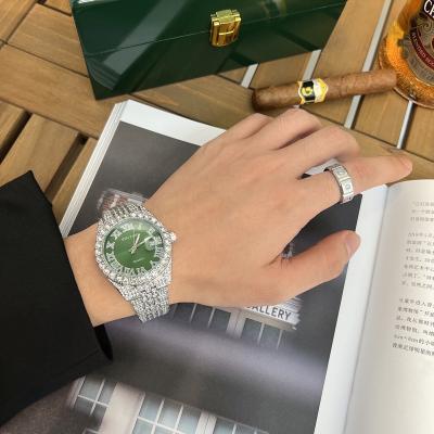 China Iced Out Automatic Date Out Of Diamond Men Watches Fashion Quartz Watch Luxury Brand Men's Watch Full For Male Gifts Hip Hop Clock Gift For Men for sale