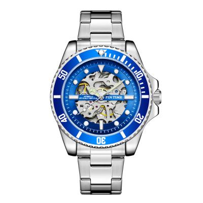 China Luxury water resistant automatic movt 3ATM unique alarm band silicone men's sport watches custom logo for sale