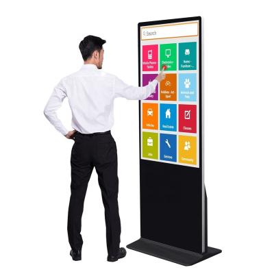 China Indoor POS Kiosk Indoor Floor Standing Kiosk Android Stand Digital Signage Screen Digital Signage Screen Indoor Advertising Display Stand for sale