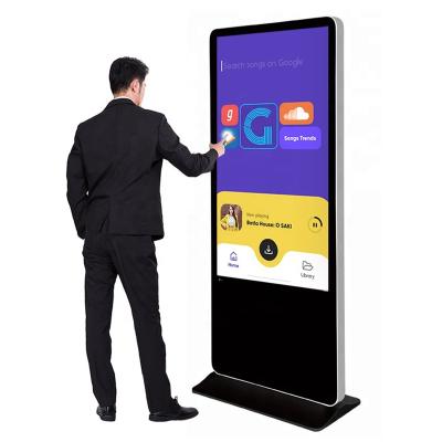 China 43 Inch Indoor Floor Stand Display Totem Digital Signage Totem LCD Advertising Screens Announcement Machine Digital Billboard for sale