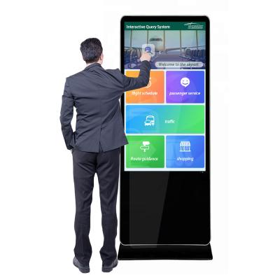 China New 1080P Digital Indoor Signage Advertising LCD Display 55 Inch Floor Standing Indoor Kiosk With FHD Screen For Shopping Mall for sale