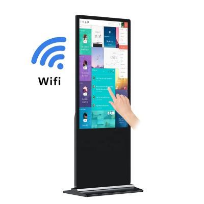 China 49 Indoor Free Staning Kiosks 55 Inch Wifi Android Digital Signage Totem Touch Screen Interactive Monitor With Free Software for sale