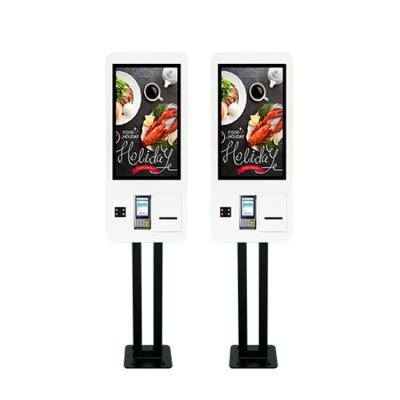 China Shopping Mall 32 Inch Floor Standing Self Service Interactive Multimedia Touch Cash Ordering Kiosk for sale