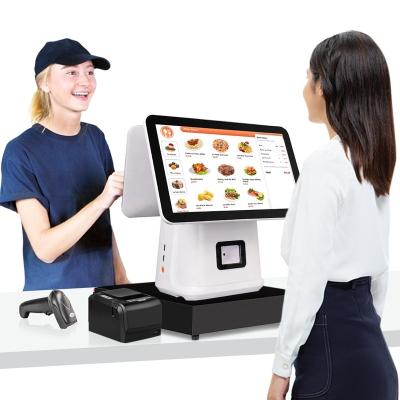 China SDK 15.6 inch touching dual-screen POS system system machine terminal with full set of accessories for sale