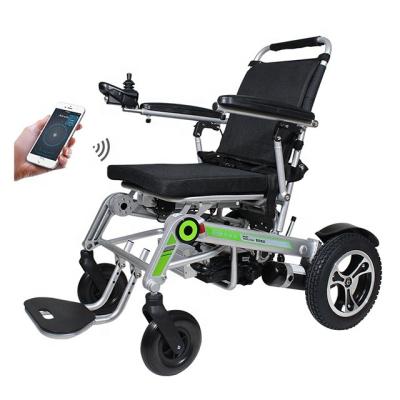 China New Aluminum Alloy Amazon Hot Sale Mobile Foldable Control Function Electric Wheelchair Mobile Smart Portable Powerchair for sale