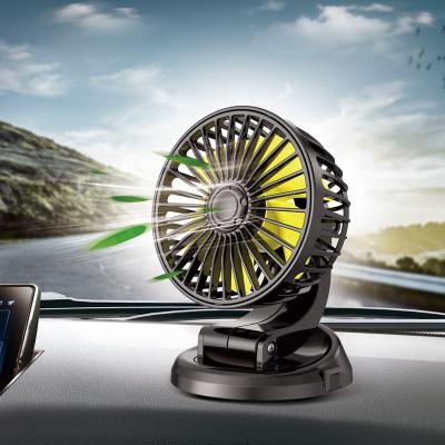 China Car Fan 12v/Car Headquarter Mini Fan 24V Universal Air Cooling Truck Accessories Car Vehicle Mini Fan Usb 12v Folding Fans F409 for sale