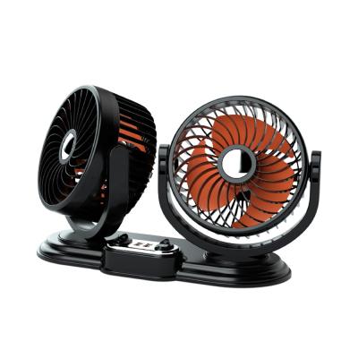 China 2022 head office usb car fan/car head office dual dual head office 2022 usb car fan orbits fan F621U truck fan air cooler van rv CE for sale