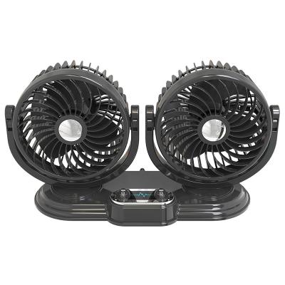 China Car Fan/Headquarter Storm Fan 24v For Car Traffic Fan 12V Car Truck Double Heads Automotive Cooling F621 Vehicle Accessories USB CE for sale