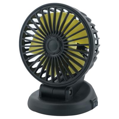 China Portable Car/Headquarter Fan Car Mini Folded D/C Cooling 12v 24v Fan For Truck Vehicle 5v USB Desktop Fan Office CE Rohs FCC EMC F409 for sale