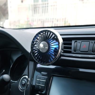 China New Car Dashboard 2021 Car Air Vent Fans Vent Vehicle Air Vent Vent Car Fan For Auto Universal Car 5v USB LED Colorful F301A Interior Accessories for sale