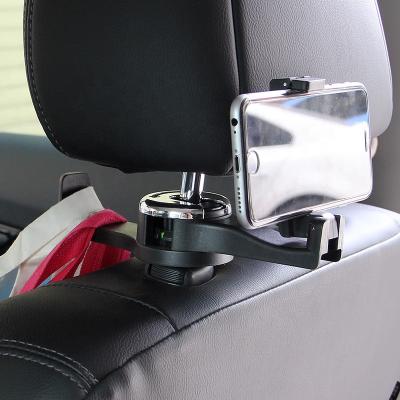 China Brief & G08 Automobile Accessories Car Accessories Single Back Hook Adjustable Color Car Headrest Hook Seat Hanger For Bag Phone Holder OEM for sale