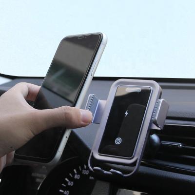 China 10W Wireless Fast Charging Electric Car Cell Phone Holder For Car Phone Holder Duct Dash Sensor 360 Rotation Smart CE ZJ08 for sale