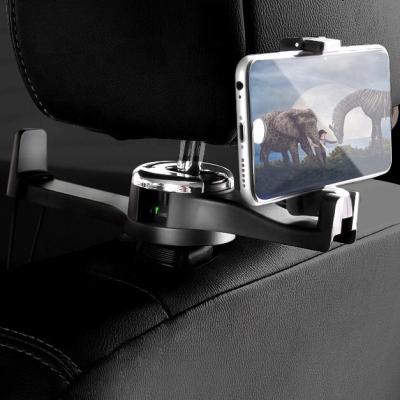 China Hanger Hook Car Cell Phone Holder Car Mobile Phone Accessories Back Seat Headrest Hanger G08 Rear View Double Heads for sale