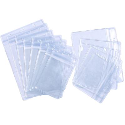 China Wholesale Eco Friendly Simple Transparent Lanyard Waterproof Card Holder Pvc ID Worker Card Holder for sale