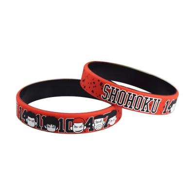 China Promotional Gift Fashion Custom Logo Printed Silicone Wristbands Rubber Wristbands for sale