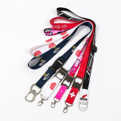 China Wholesale Custom Hang Rope Neck Hanging Card Holder Lanyard Style ID Card Holder with Bottle Opener for sale