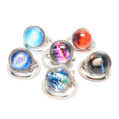 China Gift 2022 New Products New Products Solar System Planet Glass Moon Men Earth Globe Keychain for sale