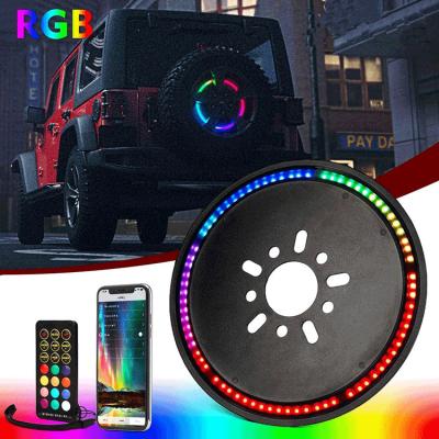 China For 2007~2017 Jeep Wrangle Off-Road With All 16 To 20 Altercation JK JL LJ YJ CJ RGB LED PE Rim Third Brake Light For Je Red Tail Light Rear Wheel Spare Tire Brake Light thumb the 3rd for sale