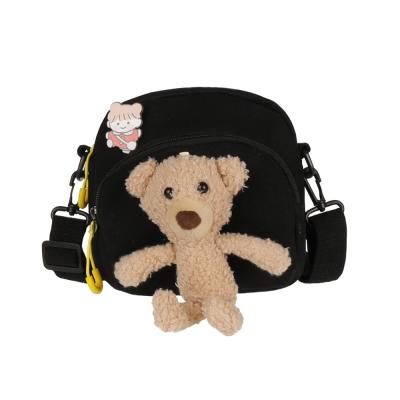 China fashion & 2020 casual popular practical wear-resistant cute bear shoulder bag messenger bag for sale