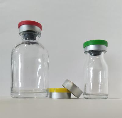 China 20ml Transparent Molded Glass Vial Hot Stamping Chemistry Reagent Bottle for sale