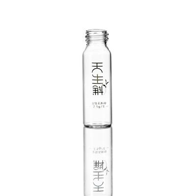 Chine impression d'écran en soie de fioles en verre de bouchon à vis clair cosmétique 20ml à vendre