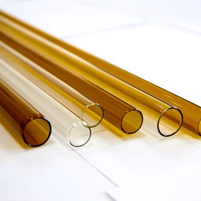 China Low Borosilicate clear/amber glass tube for sale