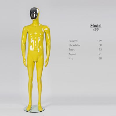 China Cloth Male Mannequin With Wooden Hand High Glossy Position Male Dummy , Movable Face Men Mannequin for sale