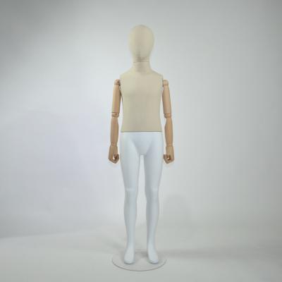 China Full Body Fiberglass Cloth Kids Child Standing Standing Mannequins for sale