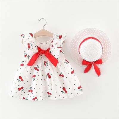 China 745 Summer Baby Product New In 2020 Breathable Cherry Design Princess Dress for sale