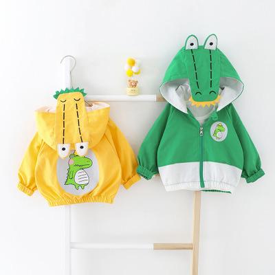 China A796 Spring&Autumn New Arrival Breathable Boys And Girls Long Sleeve Hooded Hoodie Children's Zipper Cartoon Coat for sale