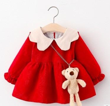 China 857 darlings breathable spring and autumn dress, Korean version of the baby's dress, lapel princess dress for sale