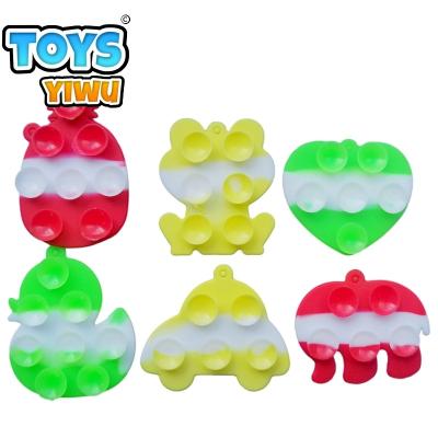 China Eco-friendly fidgety person material toys bubble Colorful Unisex TPR Soft Decompression Suction Anti-stress Toys Sensory Strap Squidopop for sale