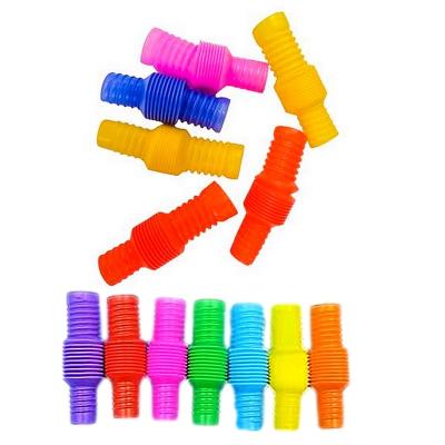 China Color Designs Soft Plastic Anti-stress Mini Fidget Tube Decompression Toys Sensory Toys Anti-stress Eco-friendly Material for sale