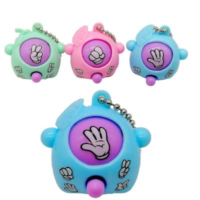 China Cartoon Toy Finguer Guessing Game Paper Scissor Amusement Stone Instrument Toys Key Chain Battle Toys Unisex Wholesale for sale