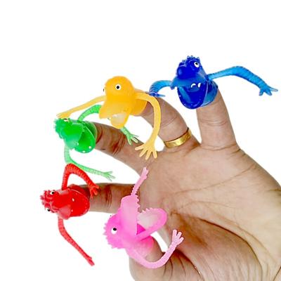 China Game Colorful Animal Toys TPR Mini Vent Toy Fidget Monster Finger Puppet Face Shape Collection Selling Capsule for sale