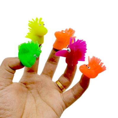 China Wholesale Unisex Toys TPR Mini Vent Toy Capsule Monster Finger Puppet Colorful Animal Face Shape Fidget for sale