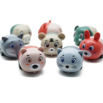 China Wholesale Small Pull Back Cartoon Toy Car Toy Animal Mini Toys Fun For Sale Colorful Capsule Unisex Plastic Material for sale