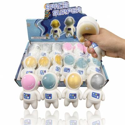 China New Wholesale Eco-Friendly Astronaut Squeeze Flour Duct Toys Stress Annealing TPR Toys Unisex Display Boxes for sale