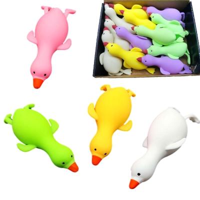 China Wholesale Duck Shape Toys Relaxation Toys Colorful TPR Squeeze Toys Unisex Selling Capsule Toys for sale