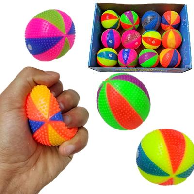 China Eco-friendly Material Spike Balls Toys 6.5cm LED Flashing Light Up Rope Effort Bounce Balls Massasge Squeak Spike Balls Unisex Wholesale for sale