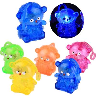 China Relieve Stress Flashing Brought Bear With Rope Balls Toys For Kids Colorful Creative Light Luminous Rope Stripper Unisex Balls Selling Wholesale for sale